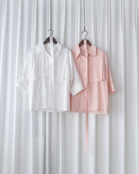 Trench Blouse 風衣感雙層修腰襯衫外套/ BU9141