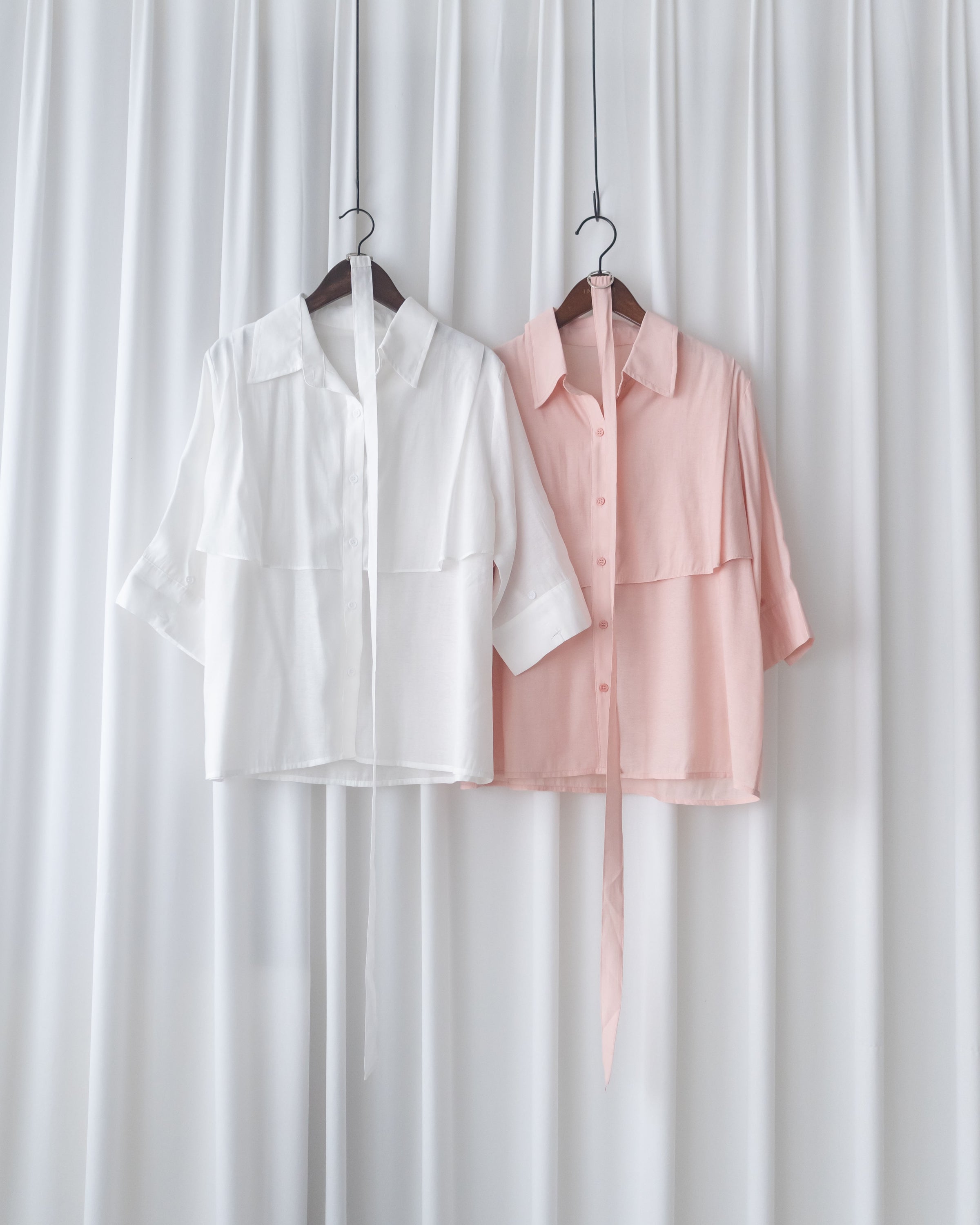 Trench Blouse 風衣感雙層修腰襯衫外套/ BU9141