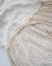 Shadow Floral Dress 輕盈影子細花束腰細褶連身裙/ DS1121 (pre-order tea-rose)