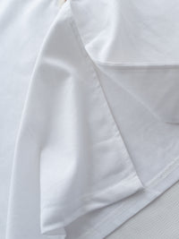 Marble White Dress 白色棉麻雲石腰帶修腰連身裙/ DS1123