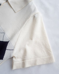 Check Knit Dress 英倫格紋翻領舒適連身裙/ DS1107