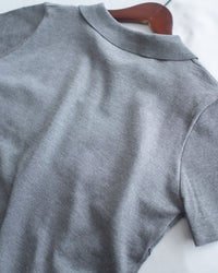 Check Knit Dress 英倫格紋翻領舒適連身裙/ DS1107