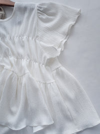 [intent label/intent製] Sophie Cotton Blouse 彈性防皺內橡筋顯瘦圓領上衣/ TPA8001