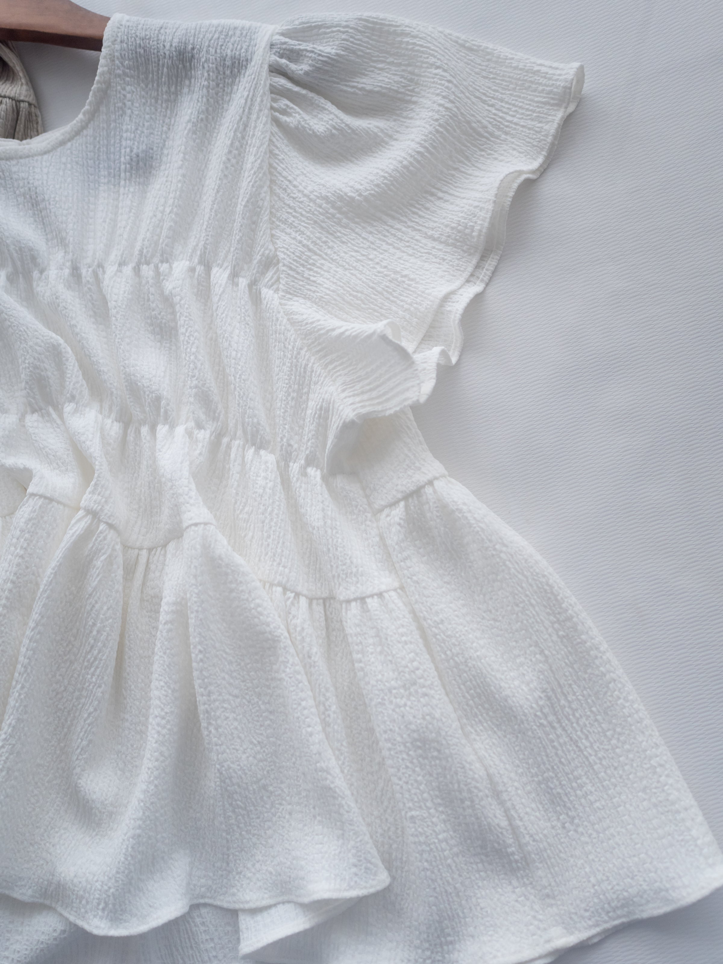 [intent label/intent製] Sophie Cotton Blouse 彈性防皺內橡筋顯瘦圓領上衣/ TPA8001