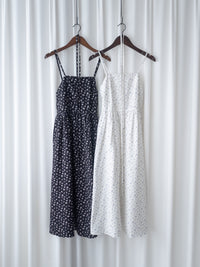 [intent label/intent製]  Waterfloral  Dress 輕盈防皺後彈性橡筋水彩印花連身裙(肩帶可調) / DSA8001