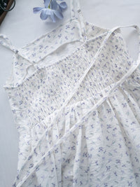 [intent label/intent製]  Waterfloral  Dress 輕盈防皺後彈性橡筋水彩印花連身裙(肩帶可調) / DSA8001