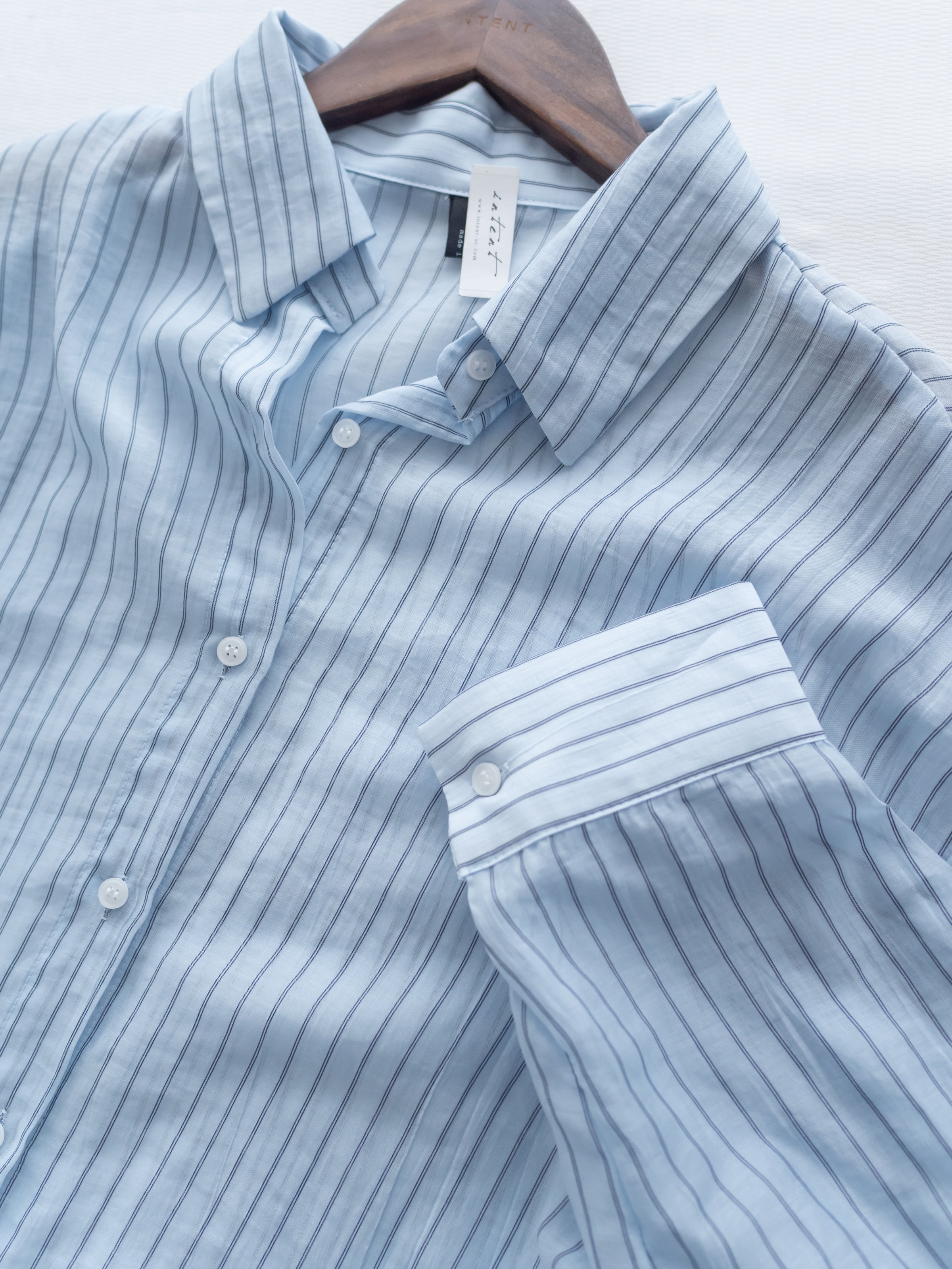 Stripe Shirt 輕薄防曬條紋恤衫/ BU9142 (pre-order lightblue)