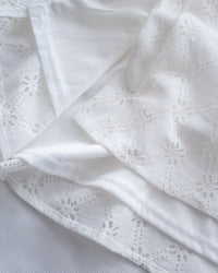 Embroidery Skirt 交叉打結棉質通花傘形半裙/ SK8941