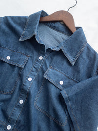 Denim Dress 牛仔層次修腰傘形連衣裙/ DS1119（pre-order 5月28截單)