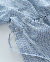 Ethnic Striped Dress 民族細邊方領後蝴蝶連身裙/ DS1128