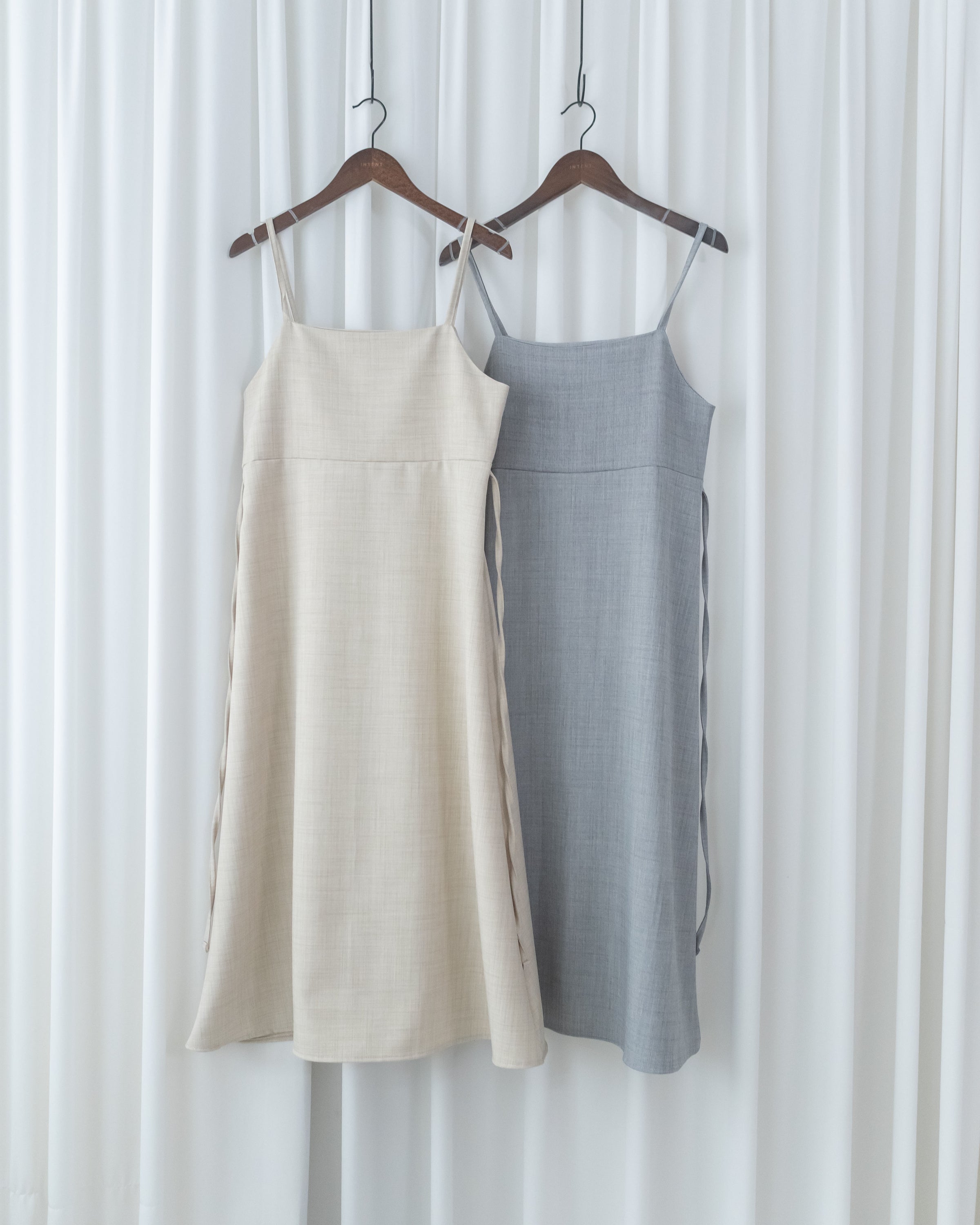 Light Tweed Vest Dress 防皺十字花紋修腰吊帶裙/ DS1118