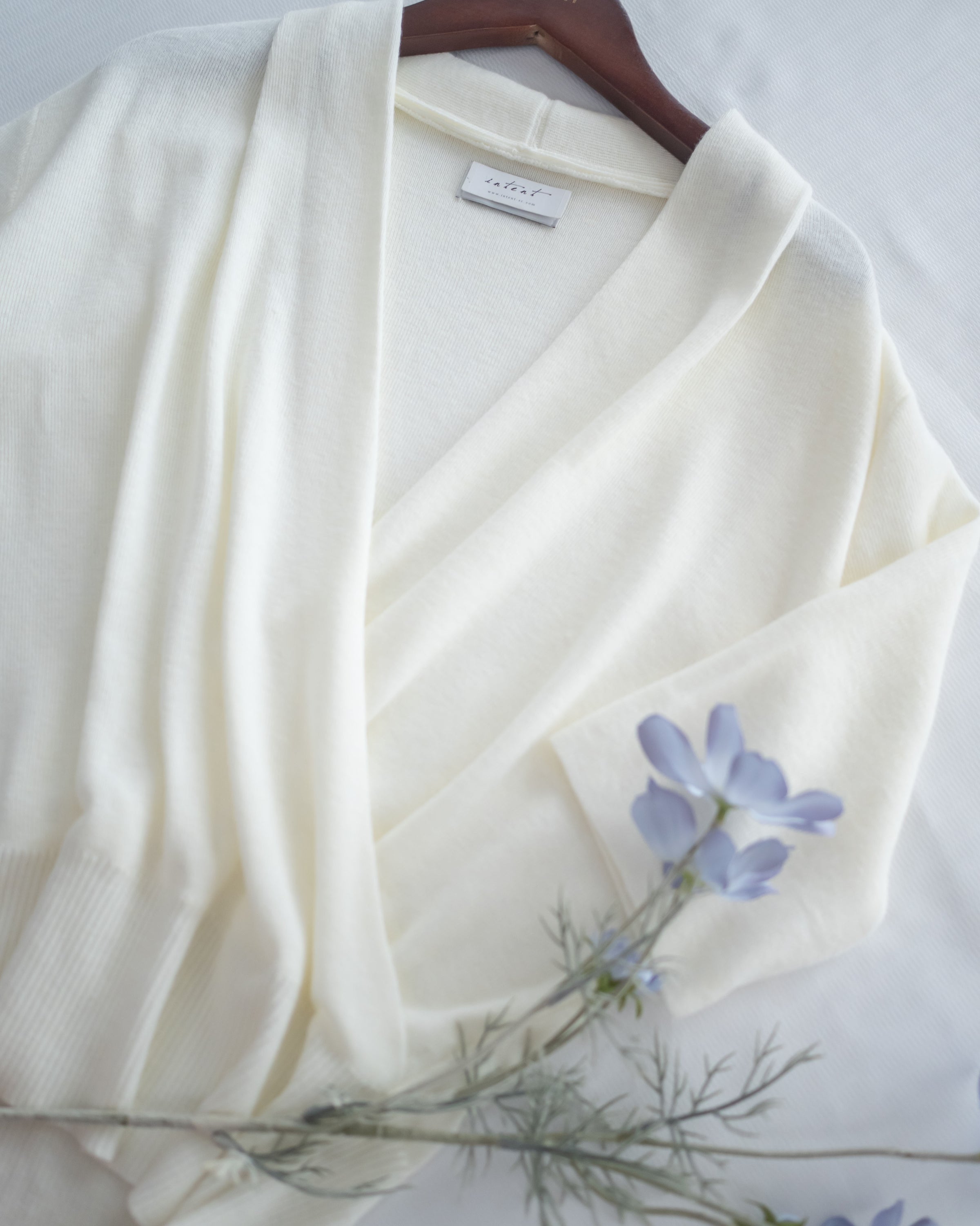 Wrap Knit Top 溫柔交疊領隨性織紋針織上衣/ TP9226 (pre-order mintblue)