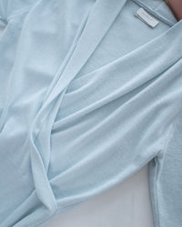 Wrap Knit Top 溫柔交疊領隨性織紋針織上衣/ TP9226 (pre-order mintblue)