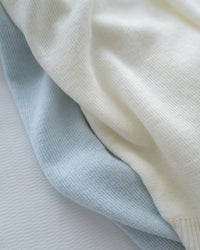 Wrap Knit Top 溫柔交疊領隨性織紋針織上衣/ TP9226 (pre-order mintblue)