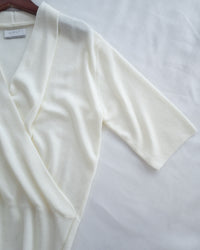 Wrap Knit Top 溫柔交疊領隨性織紋針織上衣/ TP9226 (pre-order mintblue)