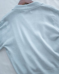 Wrap Knit Top 溫柔交疊領隨性織紋針織上衣/ TP9226 (pre-order mintblue)
