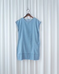 Denim Aline Dress 隨性輕身拼線設計膝上牛仔連身裙/ DS1116