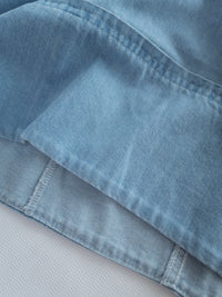 Denim Aline Dress 隨性輕身拼線設計膝上牛仔連身裙/ DS1116