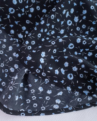 Floral Fishtail Dress 法式方領立體腰褶魚尾印花口袋連身裙/ DS1131 (pre-order)