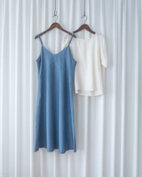 Border Vest Set 精緻車線吊帶裙後珍珠套裝/ SE8114 (pre-order blue)