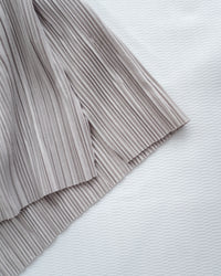Pleated Shimmer Skirt 微光澤防皺顯瘦直條紋口袋長裙/ SK8943 (pre-order black)