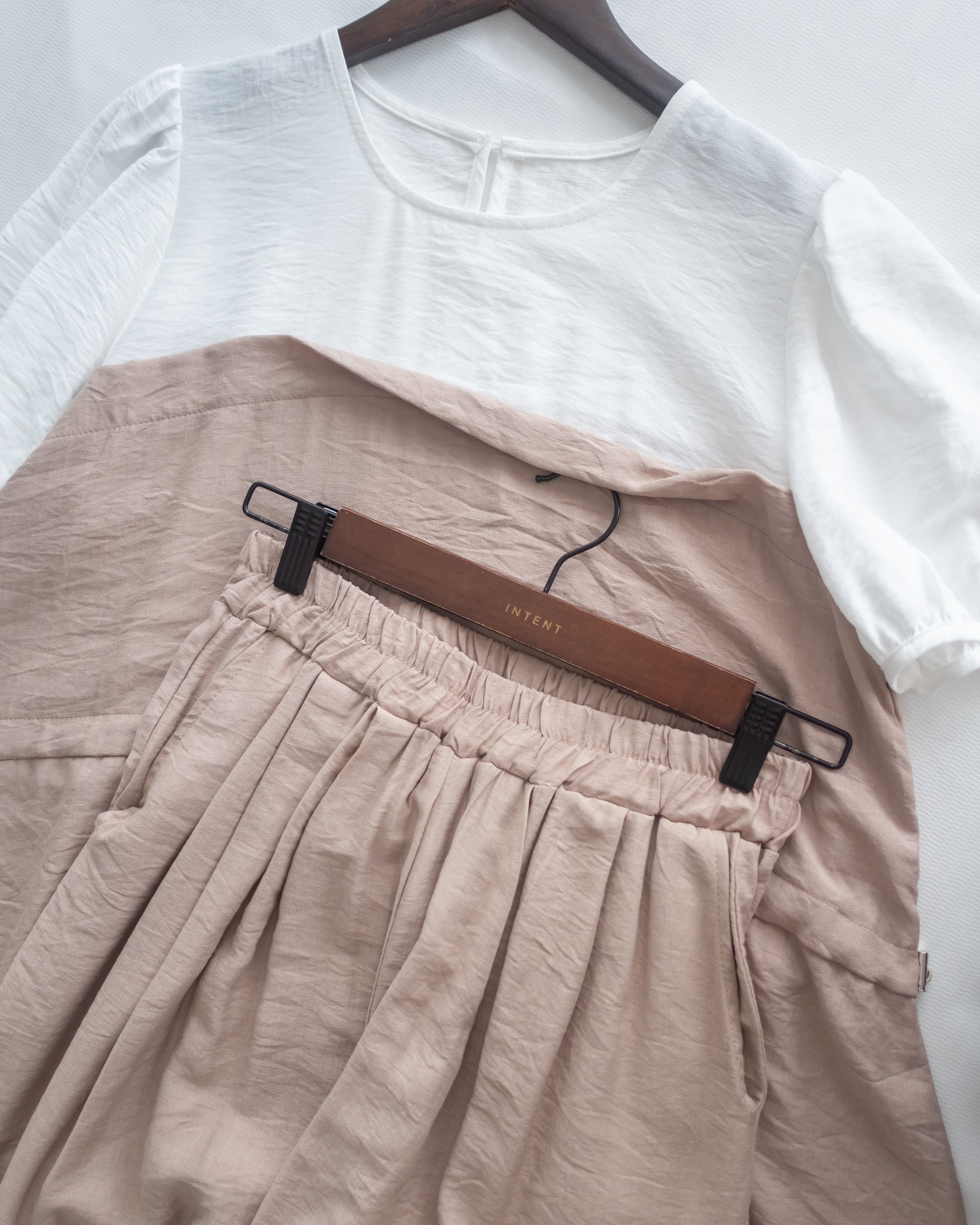 Alice Set Pants 拼色假兩件舒適精緻套裝/ SE8113