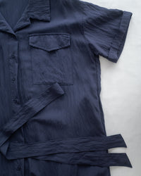 Louisa Dress 翻褶袖子修腰裙擺車褶連身裙/ DS1132