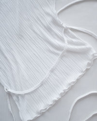 Pleated Blouse 微光澤壓褶船領上衣/ TP9230