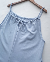 Ribbon Jumpsuit 蝴蝶調節細帶鬆弛感闊腳吊帶褲/ DS1136 (Pre-order LightKhaki)