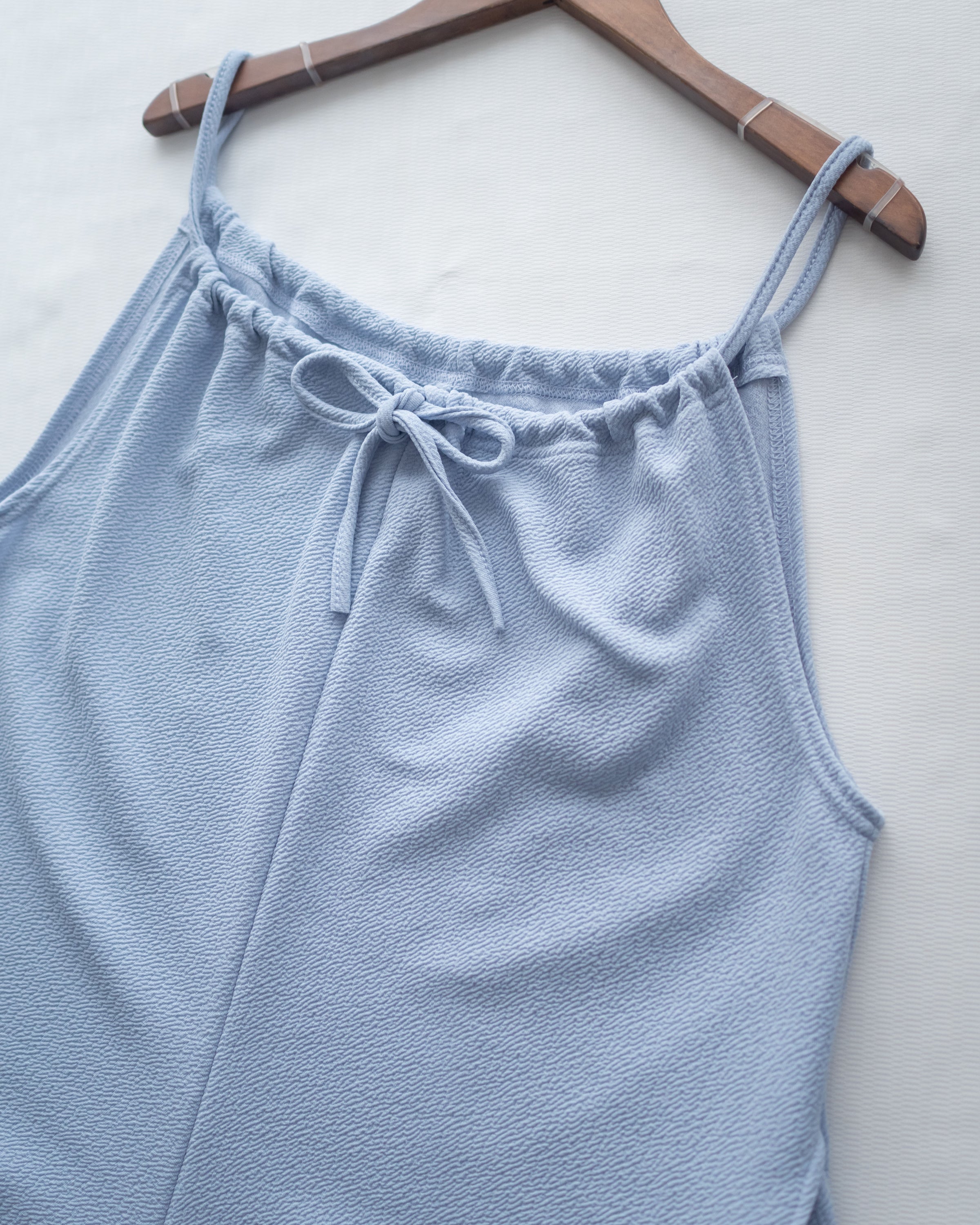 Ribbon Jumpsuit 蝴蝶調節細帶鬆弛感闊腳吊帶褲/ DS1136 (Pre-order LightKhaki)