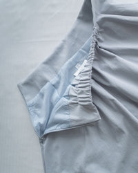MistBlue Skirt 淺霧藍前褶顯瘦日常傘裙/ SK8944
