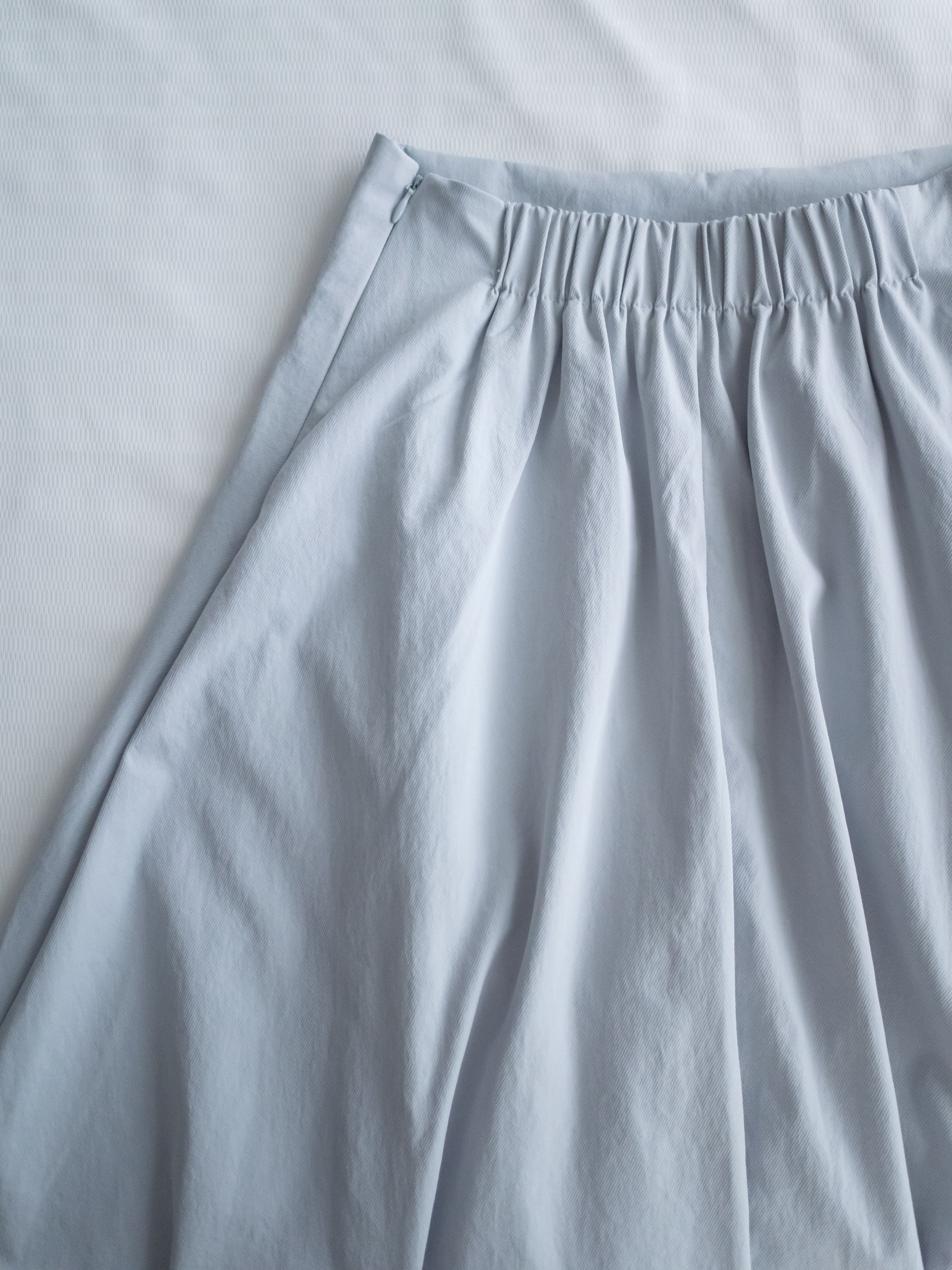 MistBlue Skirt 淺霧藍前褶顯瘦日常傘裙/ SK8944