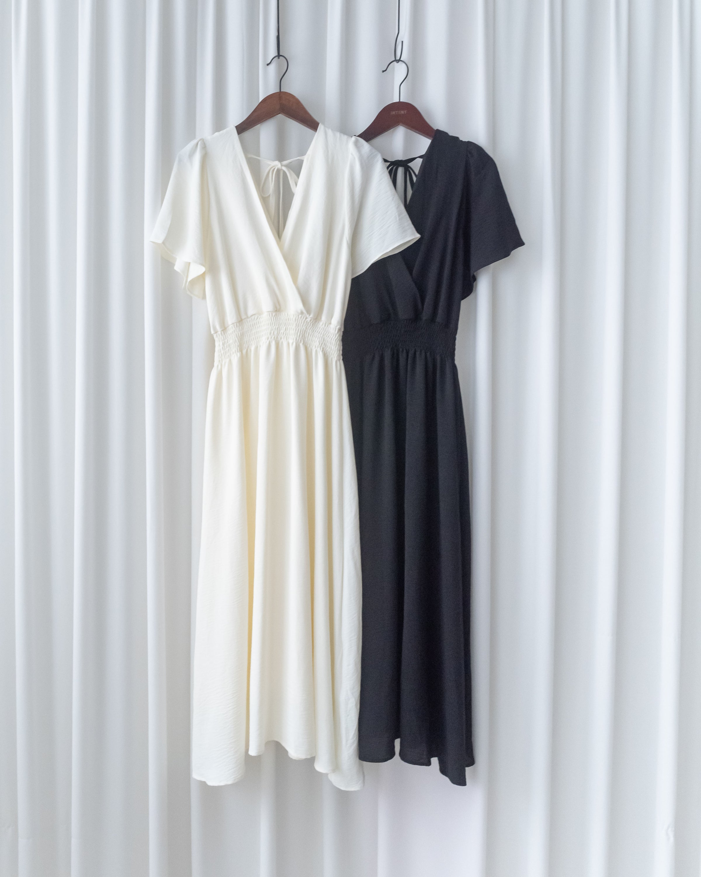 Wrap Dress 抗皺雪紡後帶傘形搖曳連身裙 / DS1144