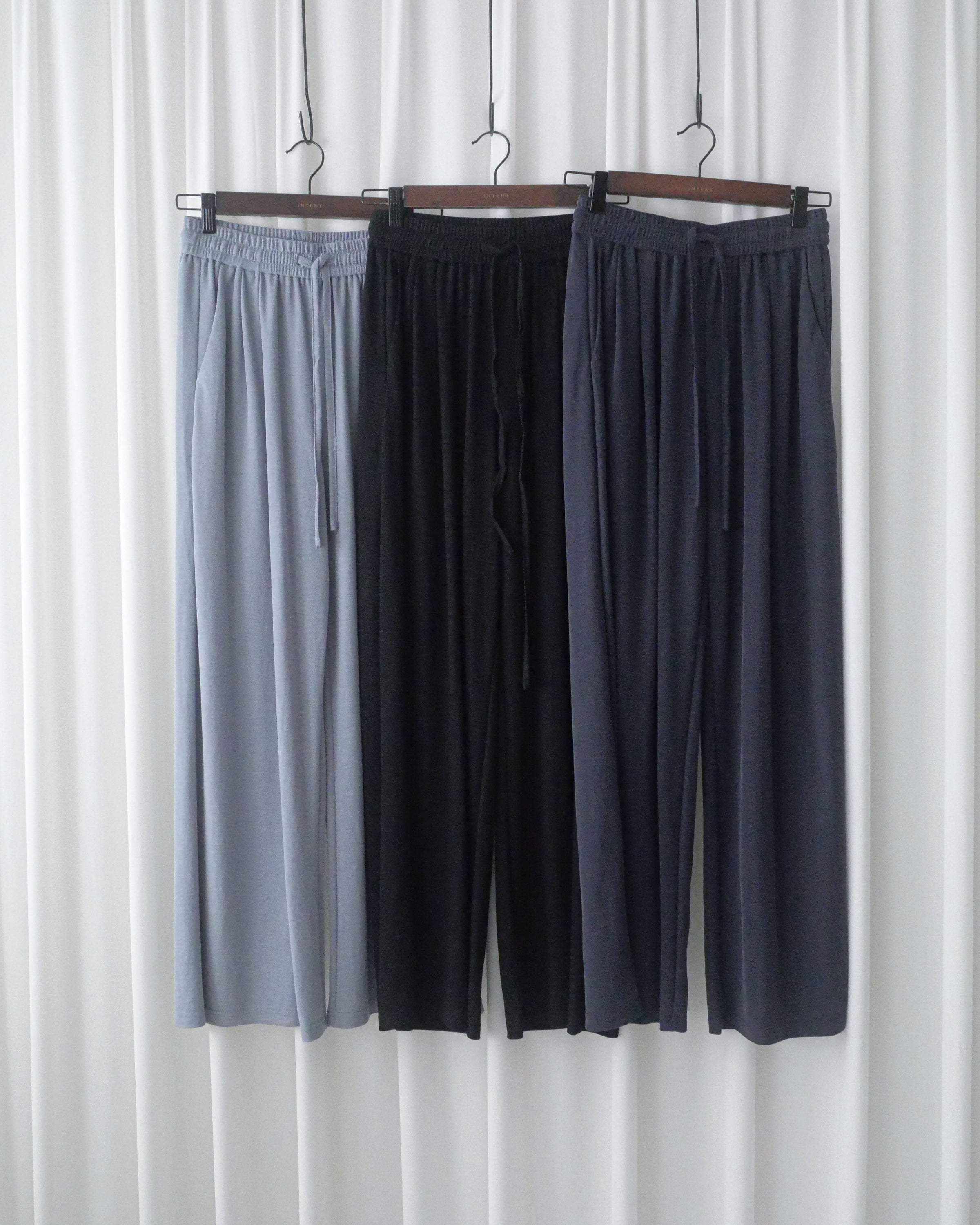 Jersey Wide Leg Pants 彈性腰圍抗皺棉感闊褲/ PT8460