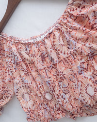 Patterned Crop Set 藝術印花短版花邊腰間套裝/ SE8115 （pre-order)