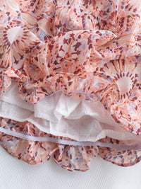 Patterned Crop Set 藝術印花短版花邊腰間套裝/ SE8115 （pre-order)