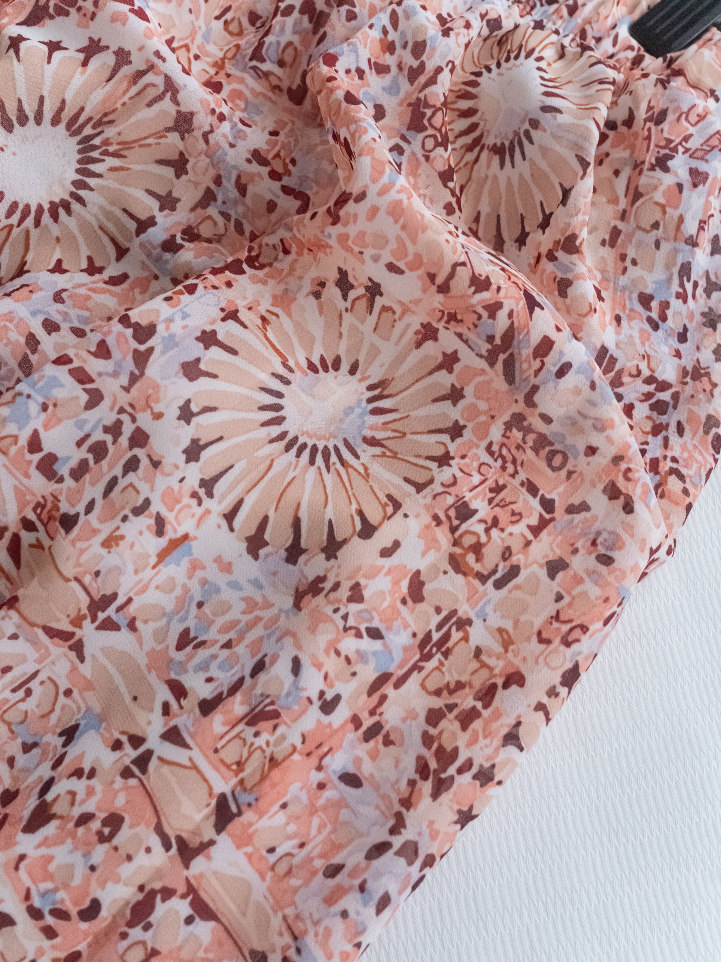 Patterned Crop Set 藝術印花短版花邊腰間套裝/ SE8115 （pre-order)