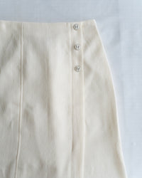 Coco Skirt 微閃十字紋前開叉知性半裙/ SK8945 (pre-order white)