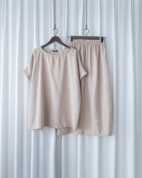 Minimalist Set 簡約無袖線後開叉套裝裙/ SE8117