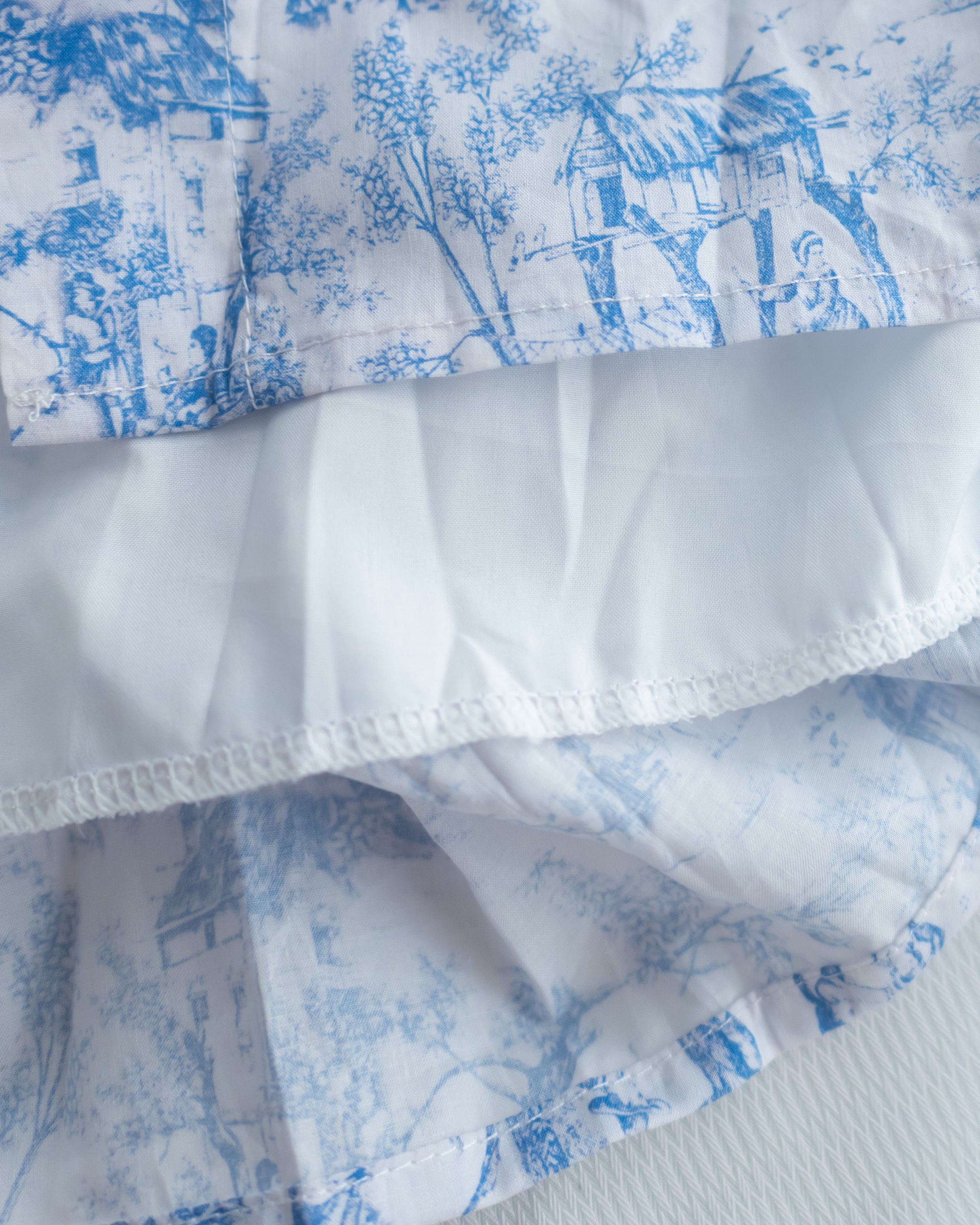 Porcelain Shirt Dress 無領陶瓷花印花恤衫連衣裙/ DS1151