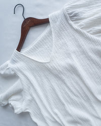 V Fine Belt Dress 法式暗條紋防皺V領拼接裙擺連衣裙/ DS1152
