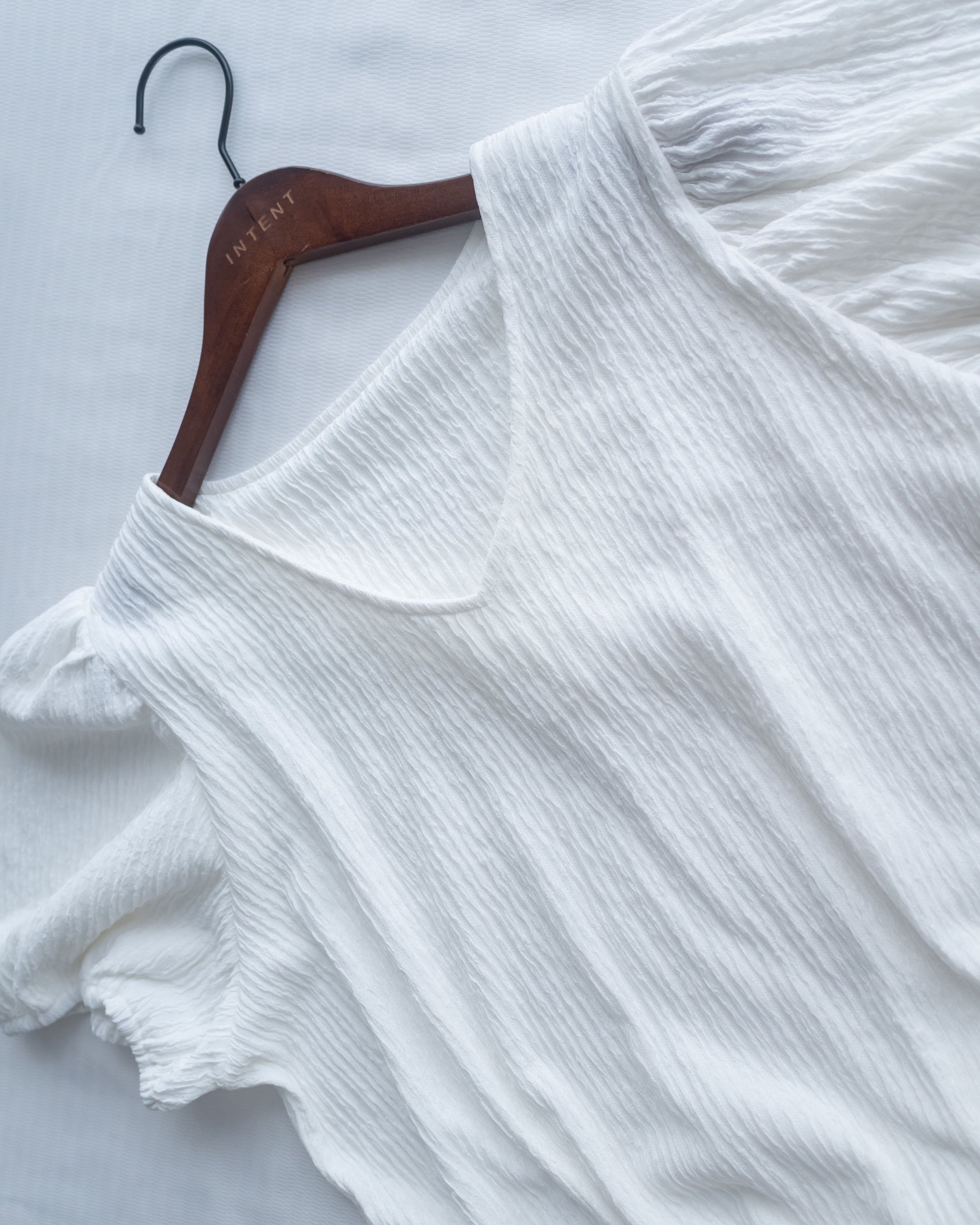 V Fine Belt Dress 法式暗條紋防皺V領拼接裙擺連衣裙/ DS1152