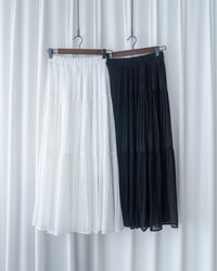 Chiffon Pleated Skirt 輕盈雪紡飄逸層次百褶長裙/SK8946