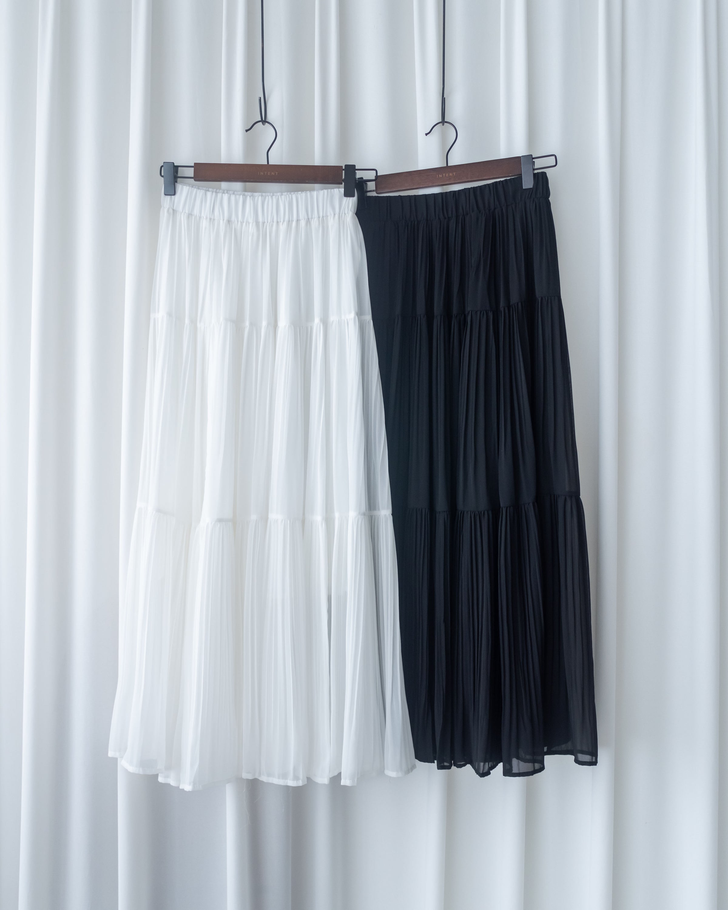 Chiffon Pleated Skirt 輕盈雪紡飄逸層次百褶長裙/SK8946