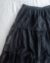 Floral Branch Skirt 浪漫鏤空刺繡層次薄紗傘裙/SK8949
