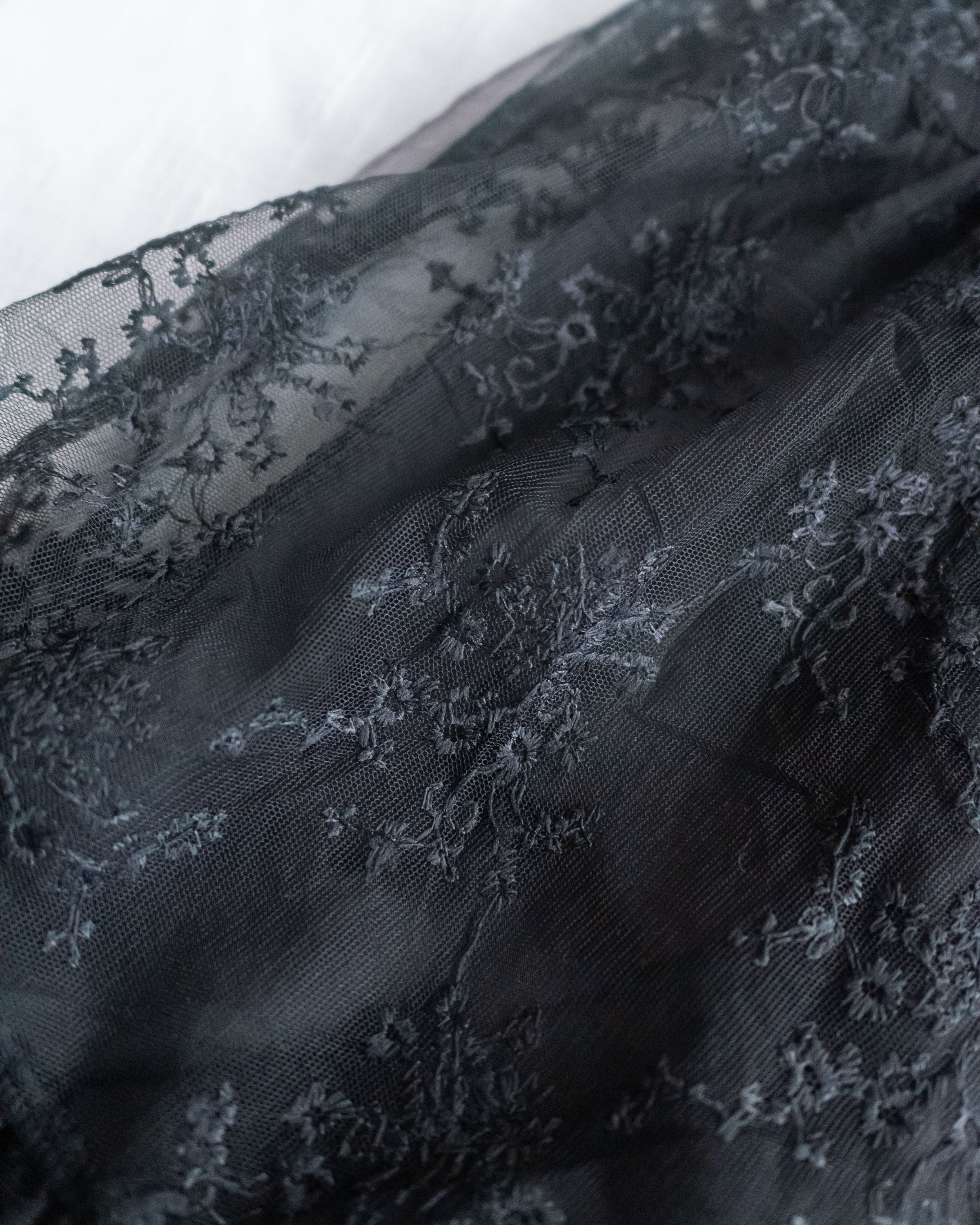 Floral Branch Skirt 浪漫鏤空刺繡層次薄紗傘裙/SK8949
