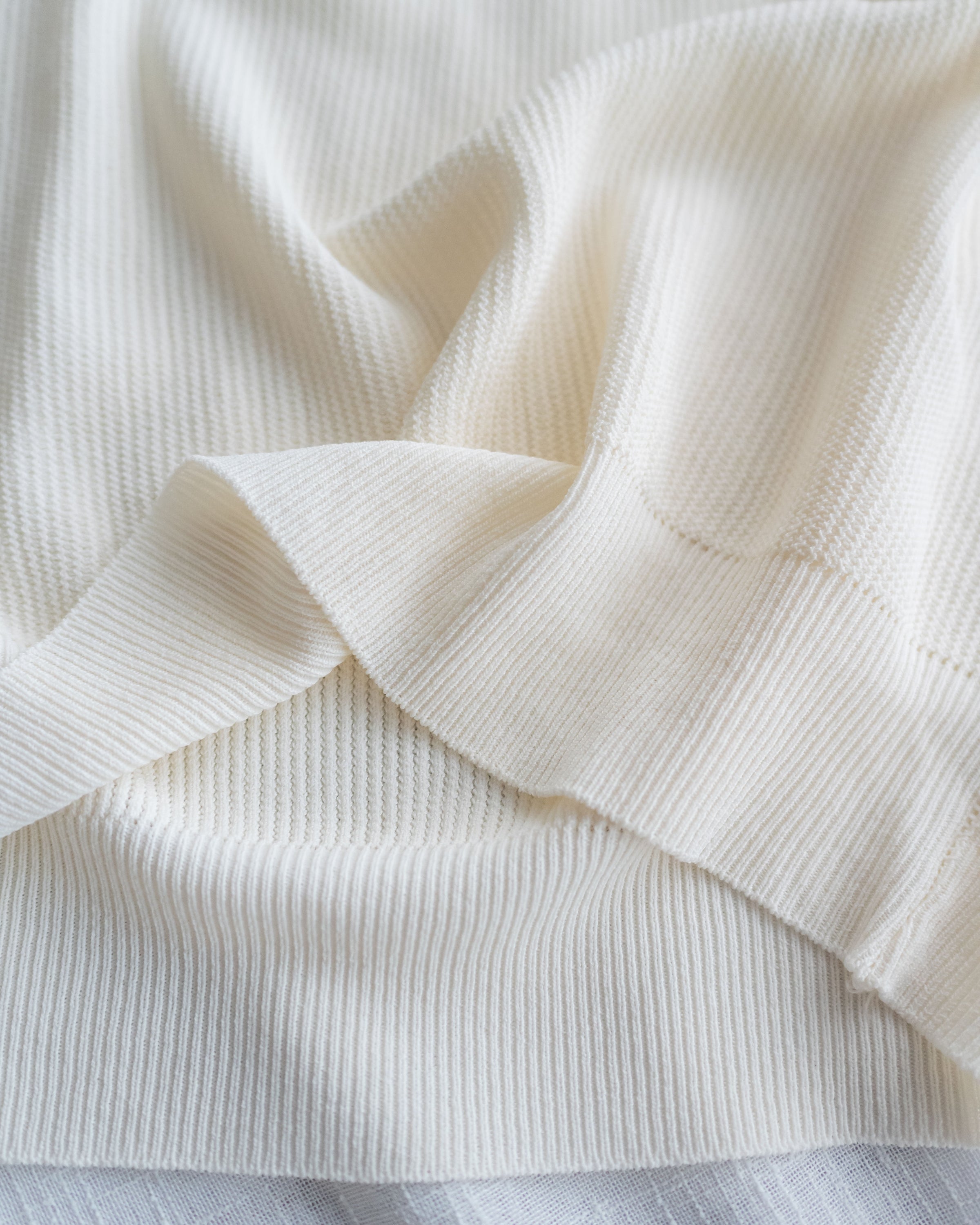 Knit Collar Top 無袖線防皺薄翻領針織衫/TP9235