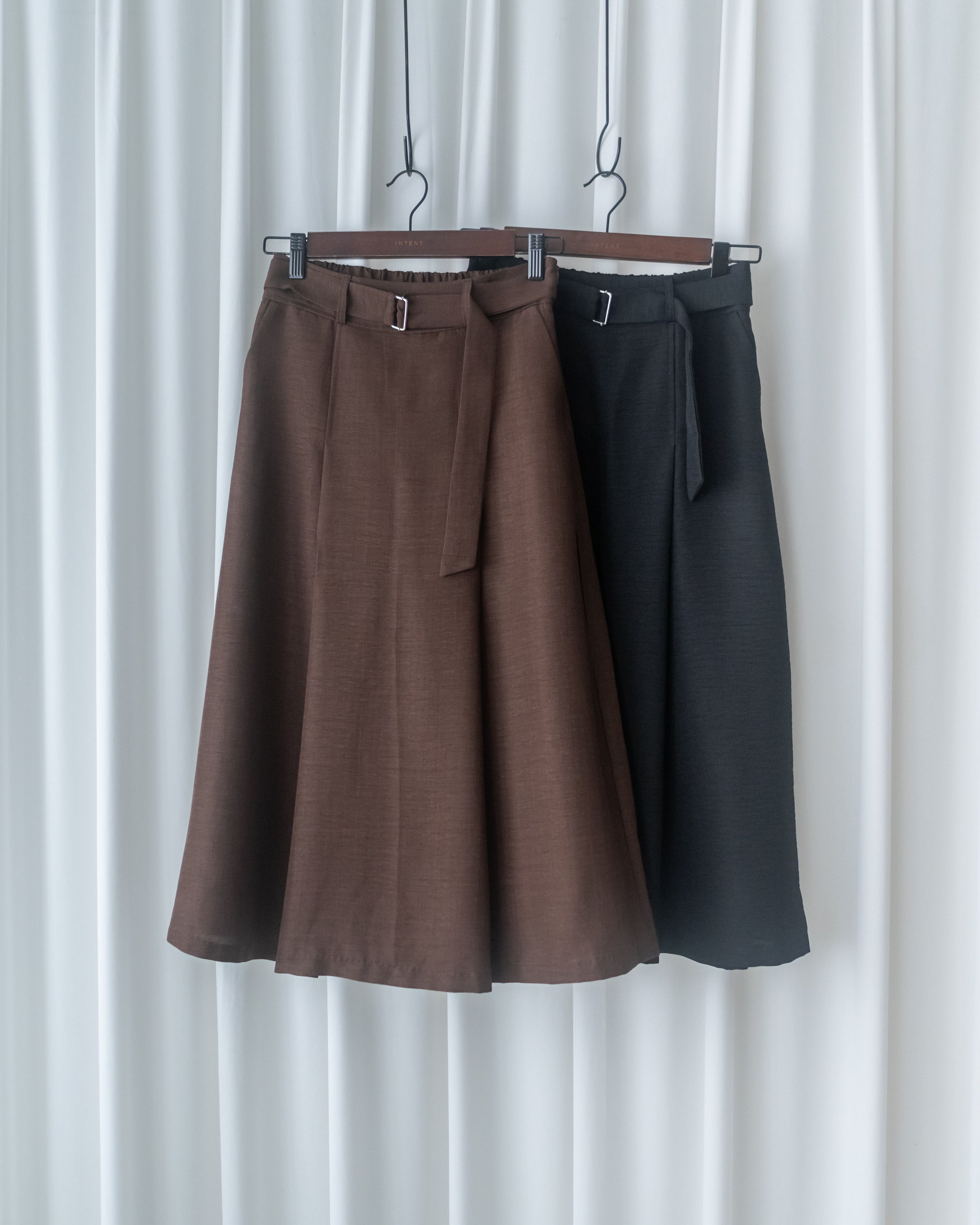Belted Pocket Skirt 金屬扣裝飾腰帶傘形半裙/SK8947