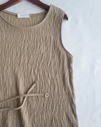 Moon Belt Vest 金屬半月扣無袖微長背心/BU9149