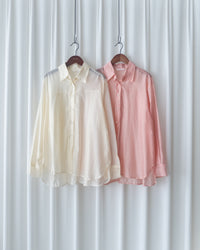 Airy Shirt 夏日微透光澤果凍感襯衫/BU9151